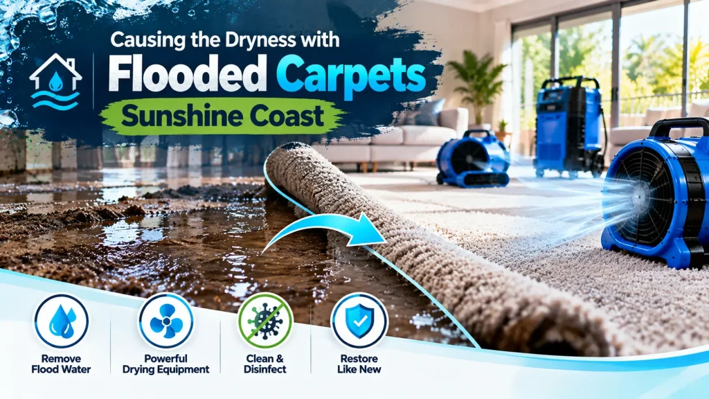Causing the Dryness with Flooded Carpets Sunshine Coast